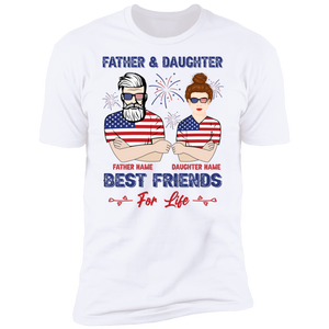 Father And Daughter Best Friends Personalized T-shirt