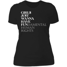 Load image into Gallery viewer, Girls Just Wanna Have Fundamental Human Rights Boyfriend T-shirt