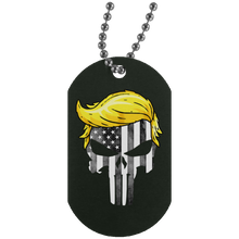 Load image into Gallery viewer, Trump Punisher Black and White Dog Tag Necklace
