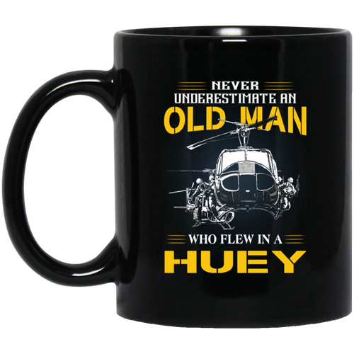 Huey Veteran 11 oz. Black Mug