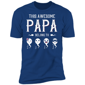 This Awesome Papa Belong To Personalized T-shirt