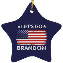 Load image into Gallery viewer, Let&#39;s Go Brandon USA Flag Christmas Ornament