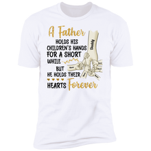 Load image into Gallery viewer, Father Holds His Children&#39;s Hands Personalized T-shirt