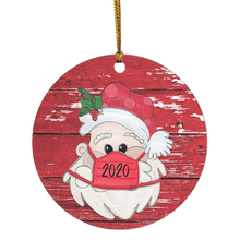 Load image into Gallery viewer, Santa Wearing Mask Ornament