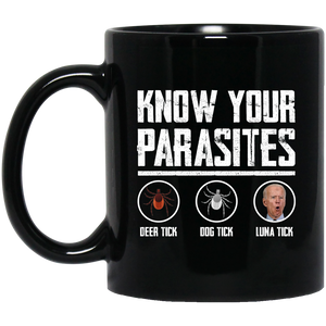 Know Your Parasites 11 oz. Black Mug