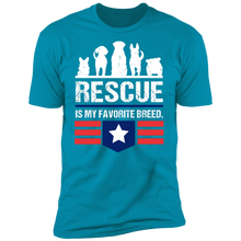 Load image into Gallery viewer, Rescue Is My Favorite Breed T-Shirt