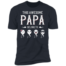 Load image into Gallery viewer, This Awesome Papa Belong To Personalized T-shirt