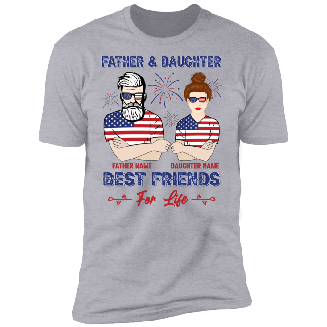 Father And Daughter Best Friends Personalized T-shirt