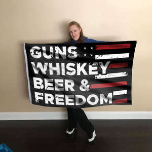 Guns, Whiskey, Beer and Freedom Flag