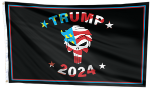 TRUMP 2024 Skull Flag