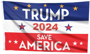 Trump 2024 Save America Red Blue Flag