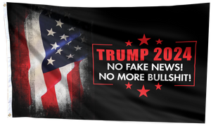 TRUMP 2024 No More Fake News Flag