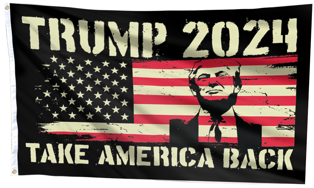 TRUMP 2024 Take America Back Vintage Flag – Respect The Look