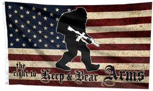 The Right To Keep and Bear Arms - Bigfoot USA Flag