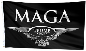 MAGA Trump 2024 God Family Country Flag