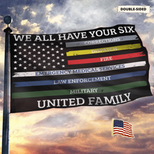 Load image into Gallery viewer, We All Have Your Six United Family - USA Flag + American Flag Lapel Pin - Flag Bundle