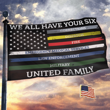 Load image into Gallery viewer, We All Have Your Six United Family - USA Flag + American Flag Lapel Pin - Flag Bundle