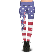 Load image into Gallery viewer, Pre-Release Keep America Great Trump 2024 USA Colors - Sublimation Leggings