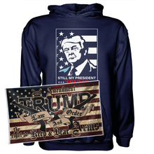 Load image into Gallery viewer, Still My President Donald Trump Hoodie + 3x5&#39; Trump LNO Flag