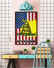 Load image into Gallery viewer, Don&#39;t Tread On Me USA Deluxe Portrait Canvas 1.5in Frame