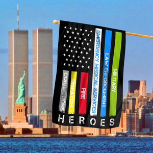 Heroes - First Responders House Flag