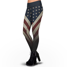 Load image into Gallery viewer, USA Flag - American Grunge Leggings