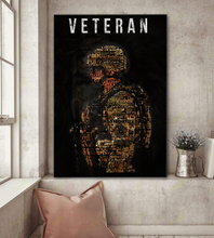 Load image into Gallery viewer, USA Veteran Deluxe Portrait Canvas 1.5in Frame