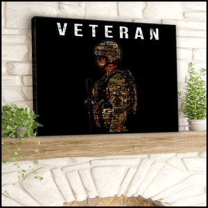 USA Veteran Deluxe Landscape Canvas 1.5in Frame