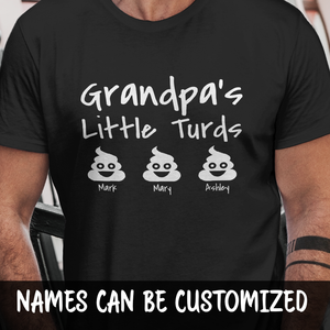 Grandpa's Little Turds Personalized T-shirt