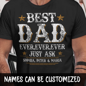 Best Dad Ever Personalized T-shirt