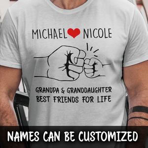 Grandpa and Granddaughter Personalized T-shirt