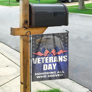 Veterans Day - Honoring All Who Served House Flag (RTL)