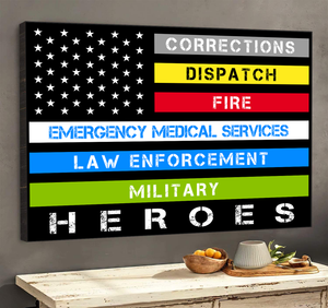 Heroes First Responder Deluxe Landscape Canvas 1.5in Frame