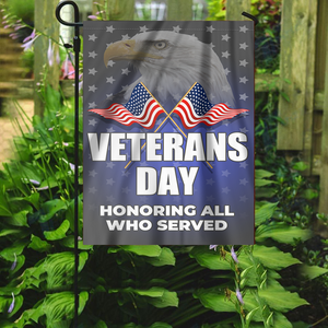 Veterans Day - Honoring All Who Served House Flag (RTL)