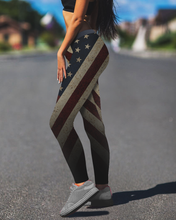 Load image into Gallery viewer, USA Flag - American Grunge Leggings