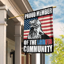 Load image into Gallery viewer, Proud Member of the LGBFJB Community House Flag (RTL)