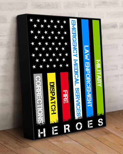 Heroes First Responder Deluxe Portrait Canvas 1.5in Frame