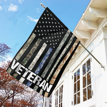 Load image into Gallery viewer, USA Veteran - Military Branches Stripes House Flag (RTL)