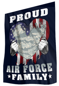 Proud Air Force Family House Flag