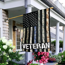 Load image into Gallery viewer, USA Veteran - Military Branches Stripes House Flag (RTL)