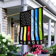 Load image into Gallery viewer, Heroes - First Responders House Flag