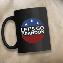 Load image into Gallery viewer, Let&#39;s Go Brandon Stars 11 oz. Black Mug