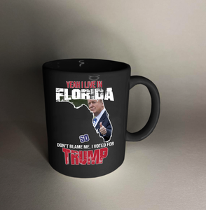 Yeah! I Live In Florida 11 oz. Black Mug