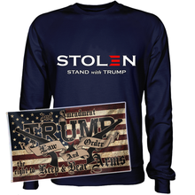 Load image into Gallery viewer, Stolen Election Stand + 3x5&#39; Trump LNO Flag
