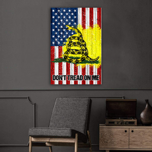 Don't Tread On Me USA Deluxe Portrait Canvas 1.5in Frame