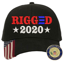 Load image into Gallery viewer, Rigged 2020 Embroidered Hat with 45th Pin