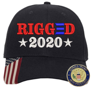 Rigged 2020 Embroidered Hat with 45th Pin