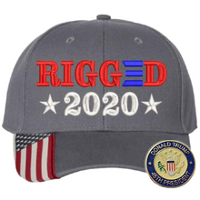 Load image into Gallery viewer, Rigged 2020 Embroidered Hat with 45th Pin