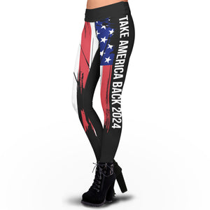 Pre-Release Limited Edition Take America Back 2024 - Sublimation Leggings