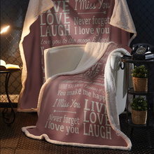 Load image into Gallery viewer, Thinking Of You You Are My Only Sunshine Premium Sherpa - 50x60 Blanket